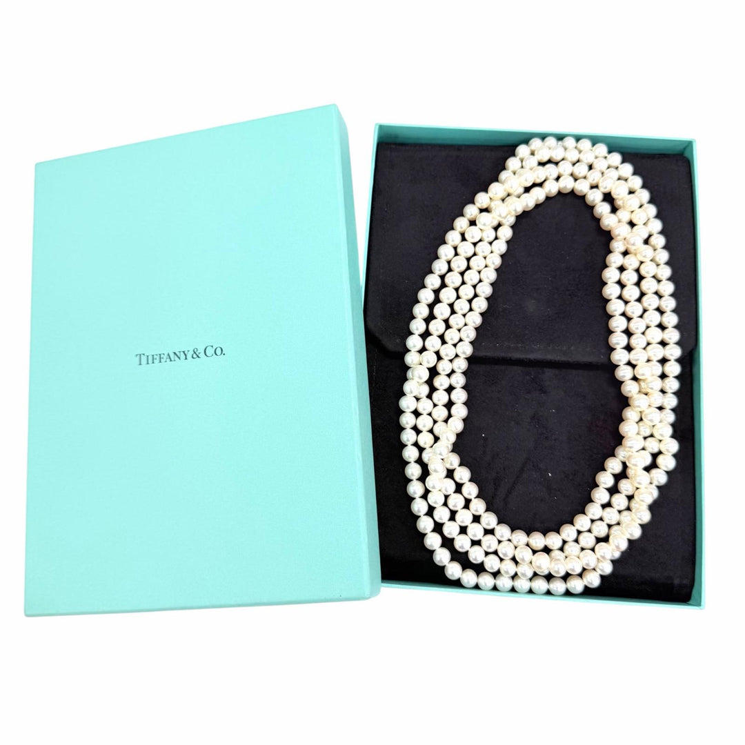 Excellent TIFFANY&Co. Pearl Wrap Necklace Current product Freshwater pearl