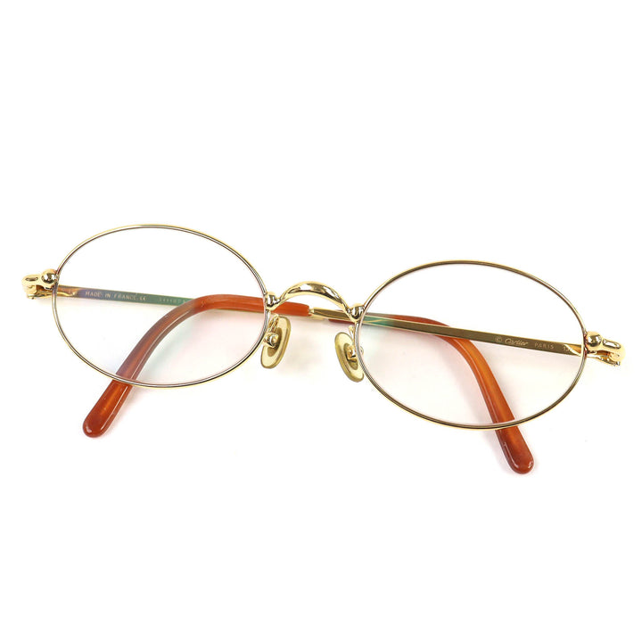 Great Cartier Glasses Trinity Oval gold ー mens