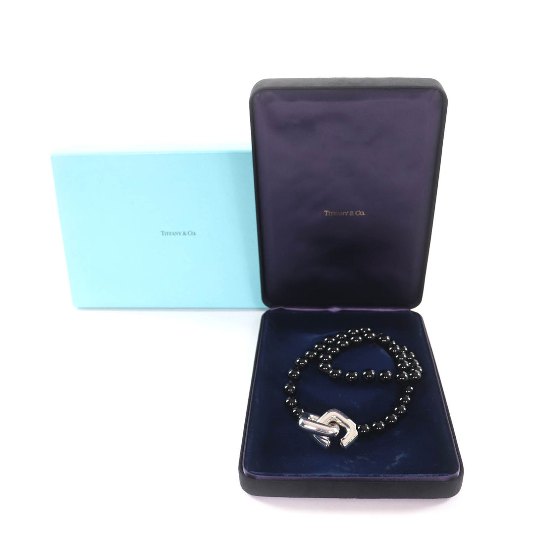 Great TIFFANY&Co. Necklace black onyx Women