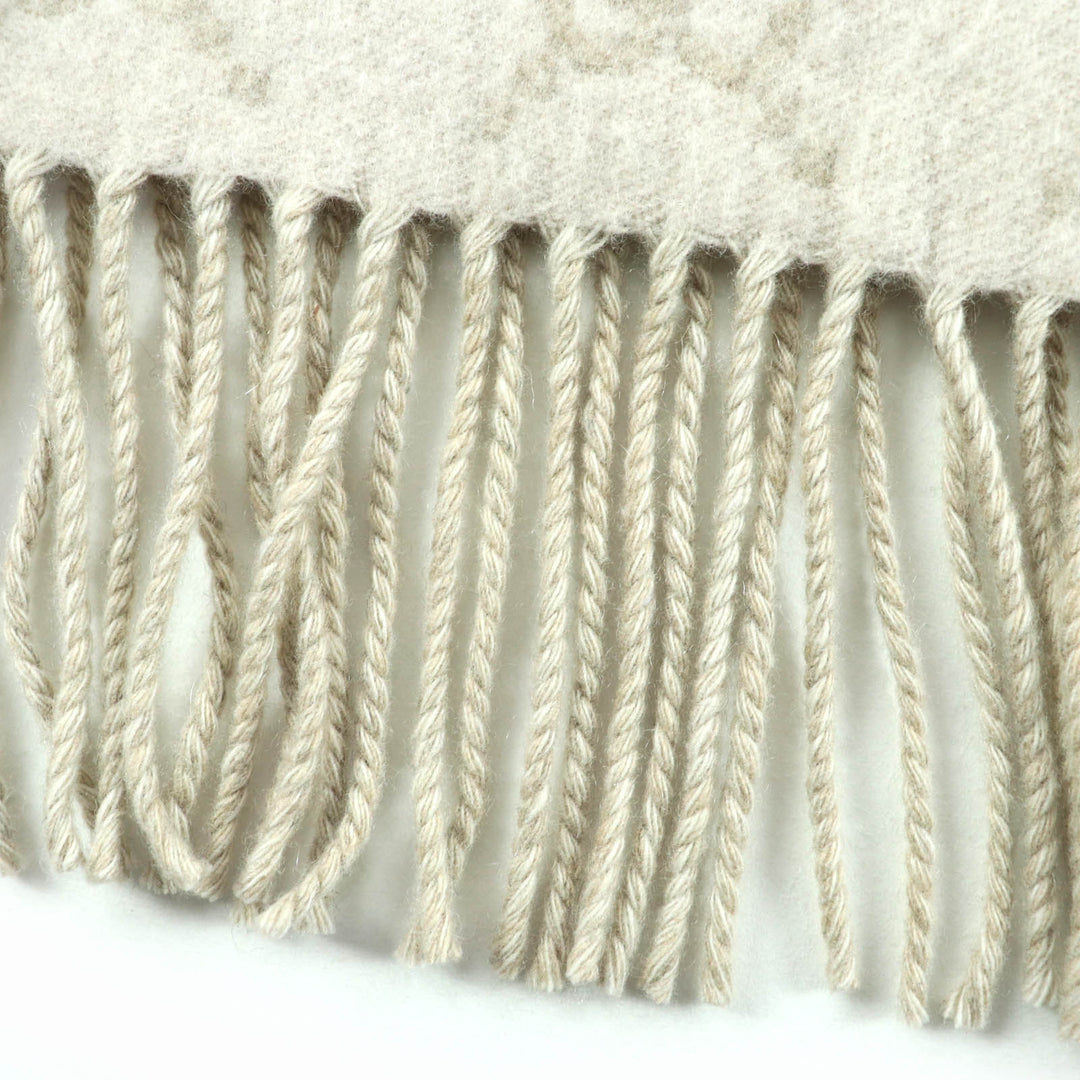 Excellent GUCCI Scarf GG pattern current item beige cashmere Women 812317