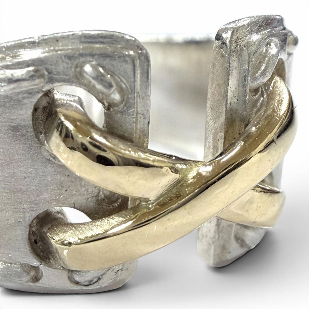 Great HERMES Ring Mexican ring Silver 925 Women 50