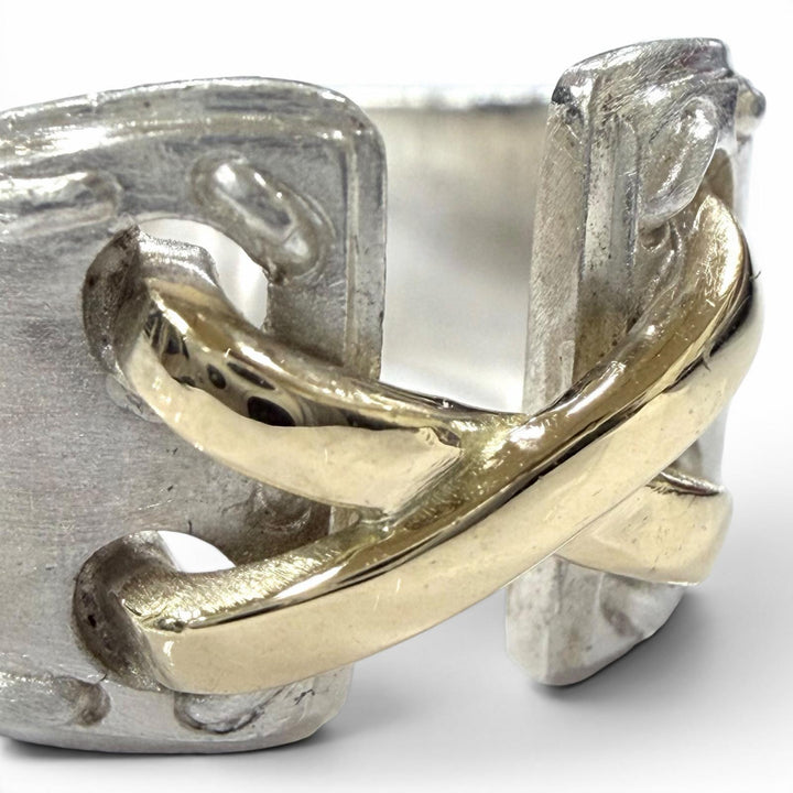 Great HERMES Ring Mexican ring Silver 925 Women 50