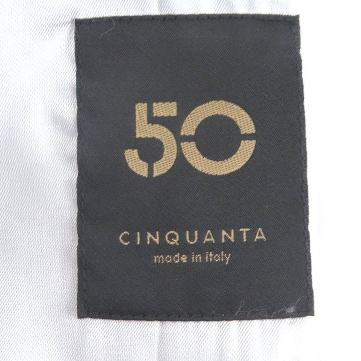 優れたCINQUANTAレザージャケットスタンドカラーシングルライダース