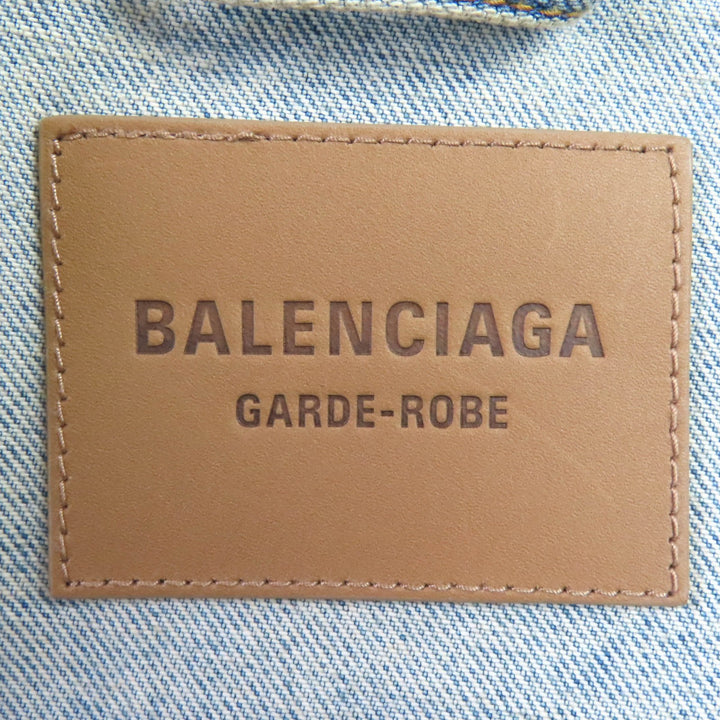 全新 BALENCIAGA 沙漏形牛仔夹克，棉质，36 码，773776