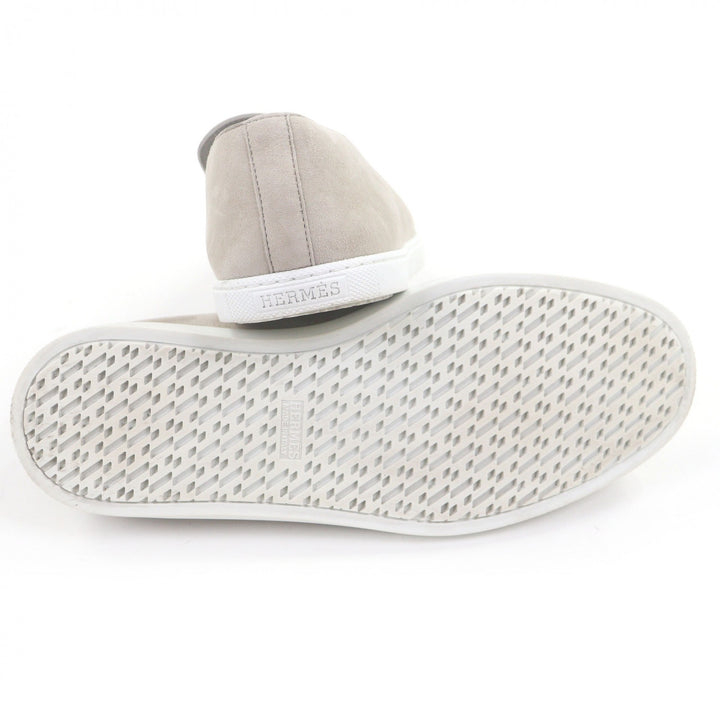 Great HERMES Slip-on Julian Veau Velvet Moccasins beige mens 40