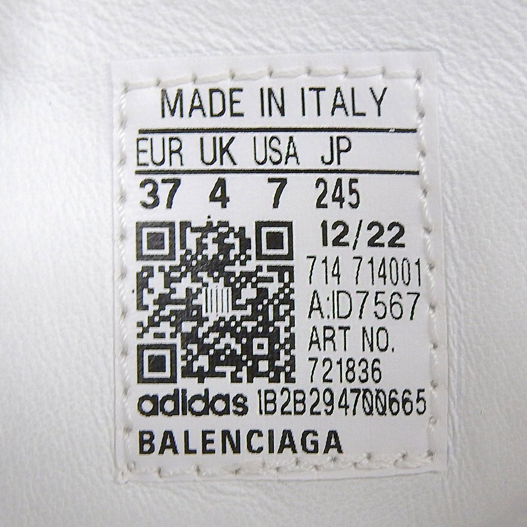 Pristine BALENCIAGA×adidas Low cut sneakers Stan Smith leather Women 24.5 721836