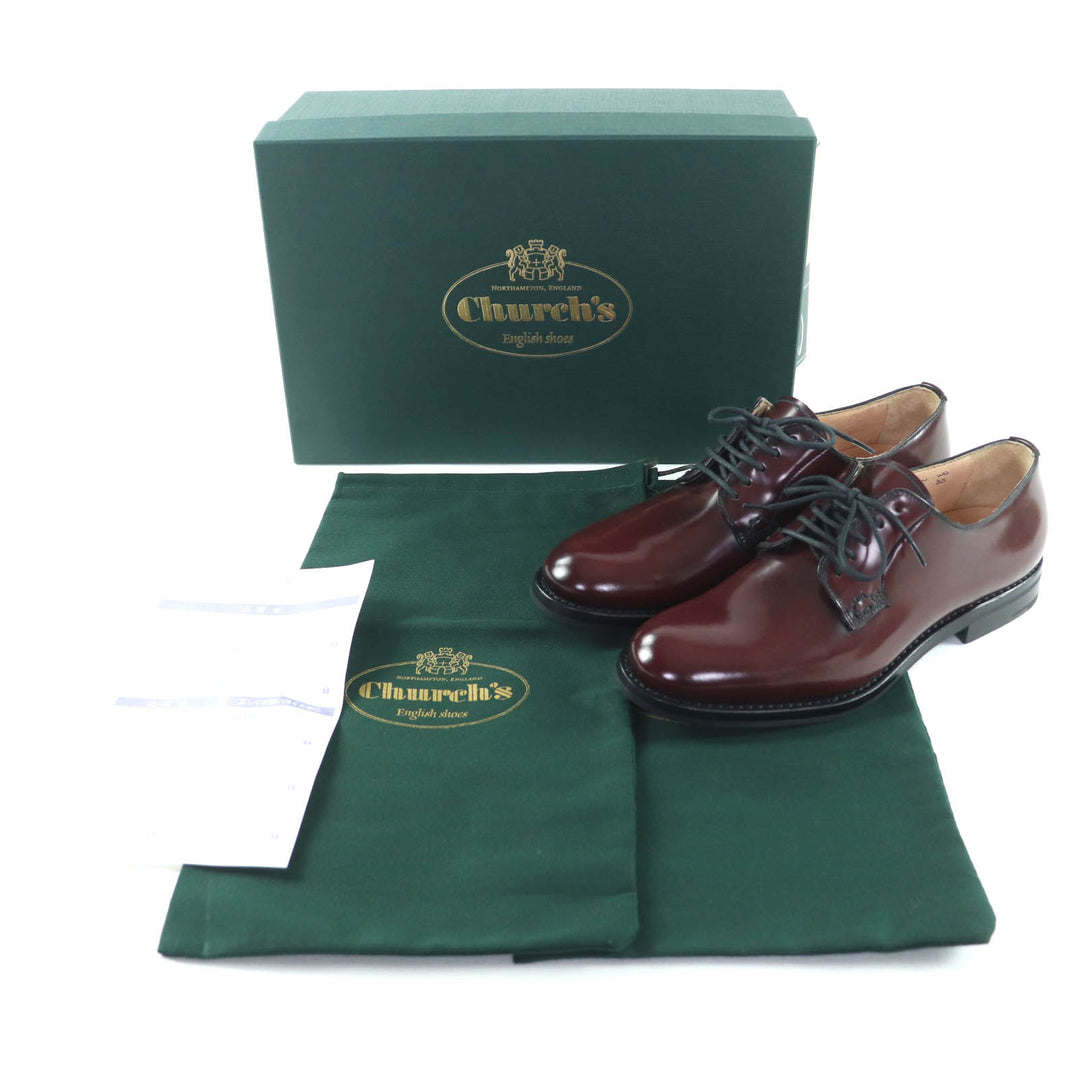 Excellent CHURCH'S Leather shoes Shannon Burgundy Polished binder calf Women 35