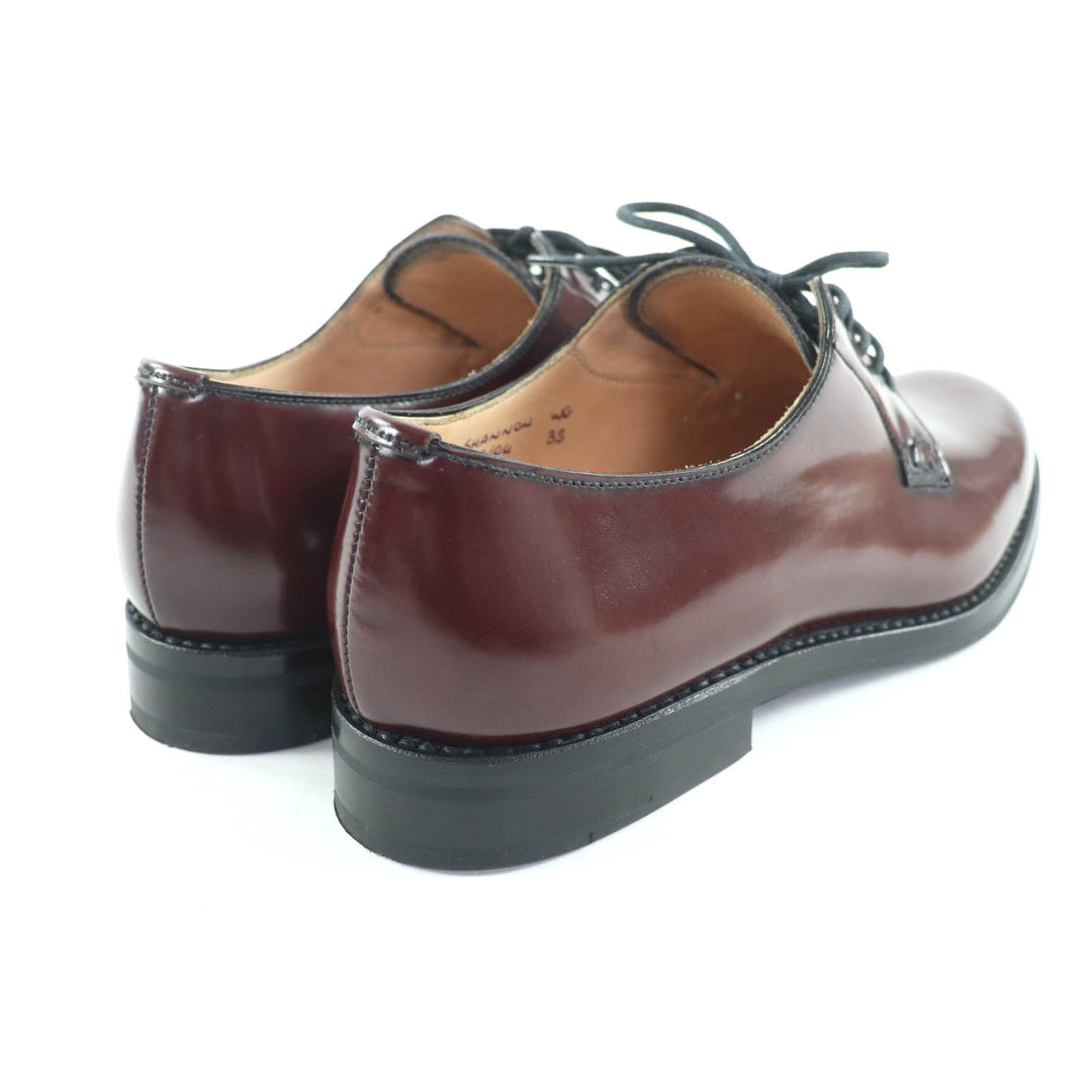 Excellent CHURCH'S Leather shoes Shannon Burgundy Polished binder calf Women 35