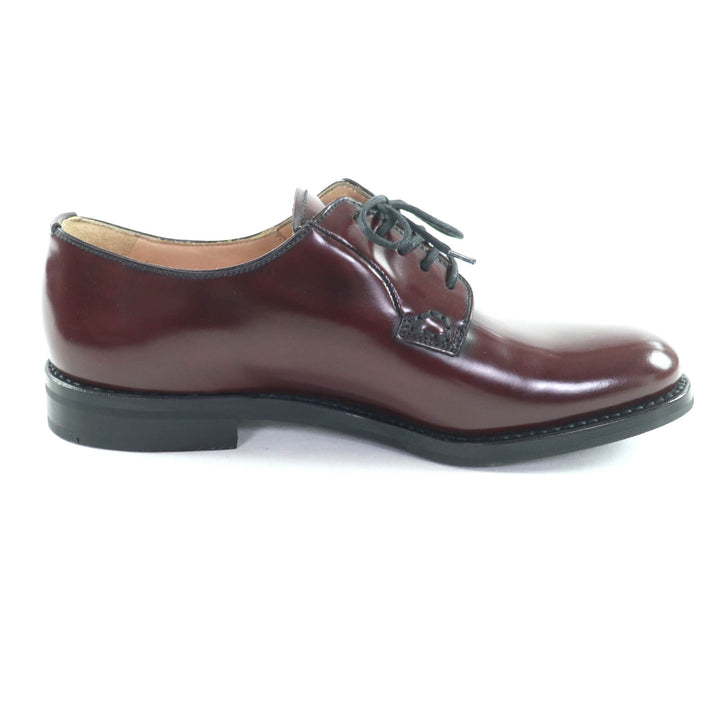 Excellent CHURCH'S Leather shoes Shannon Burgundy Polished binder calf Women 35