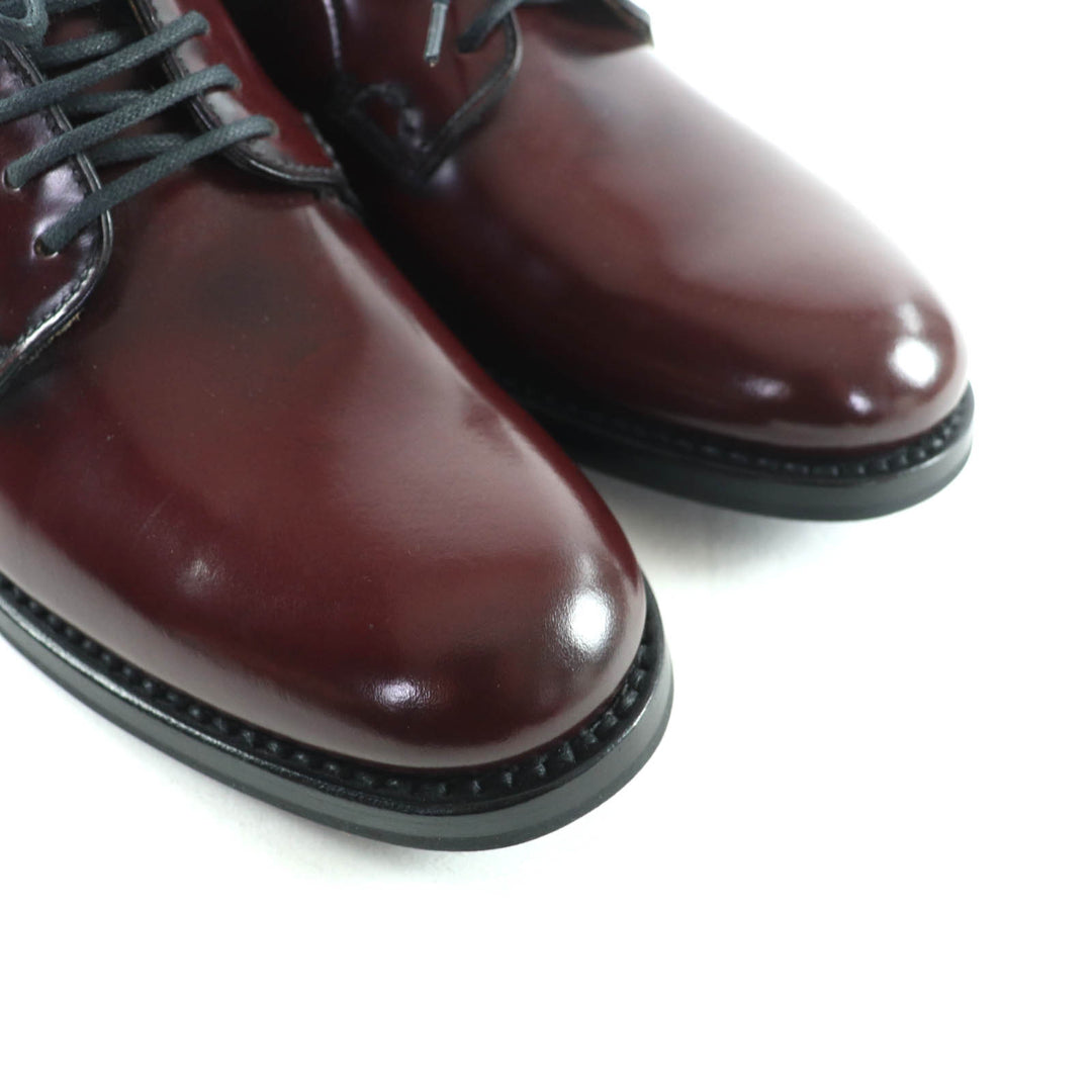 Excellent CHURCH'S Leather shoes Shannon Burgundy Polished binder calf Women 35