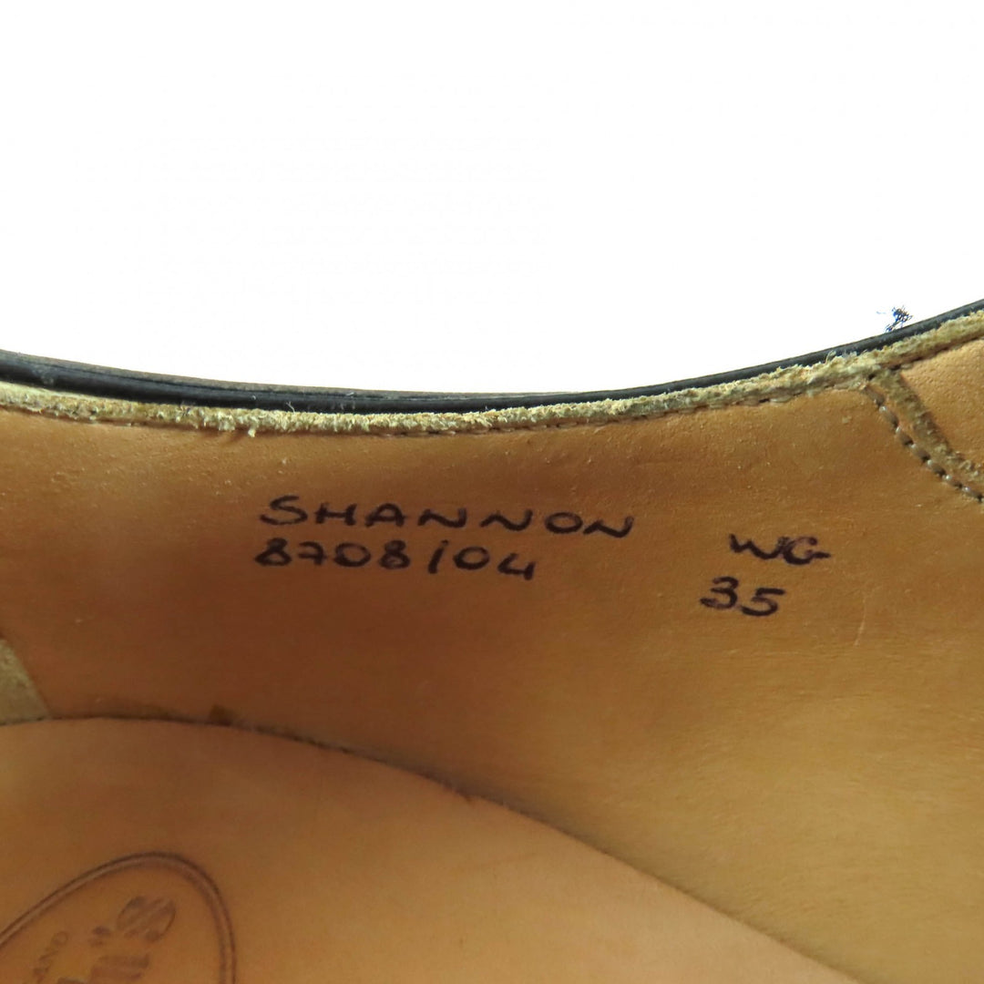Excellent CHURCH'S Leather shoes Shannon Burgundy Polished binder calf Women 35