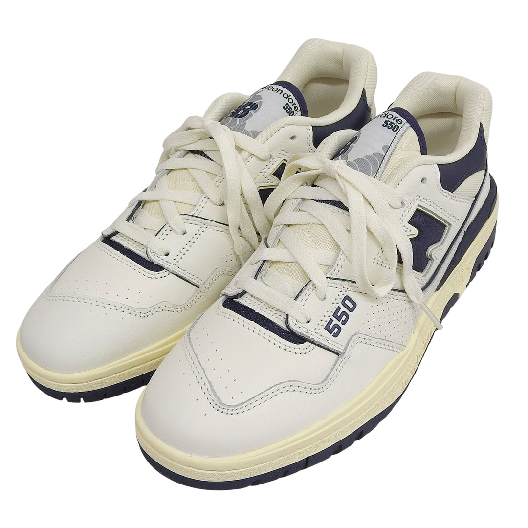 Pristine NEW BALANCE sneakers AIME LEON DORE white leather mens 28.5 BB550ALF