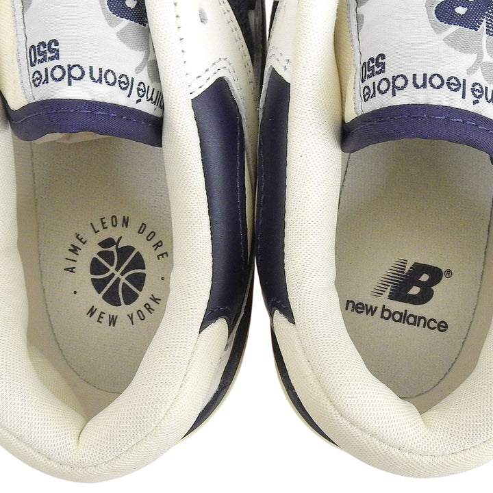 Pristine NEW BALANCE sneakers AIME LEON DORE white leather mens 28.5 BB550ALF
