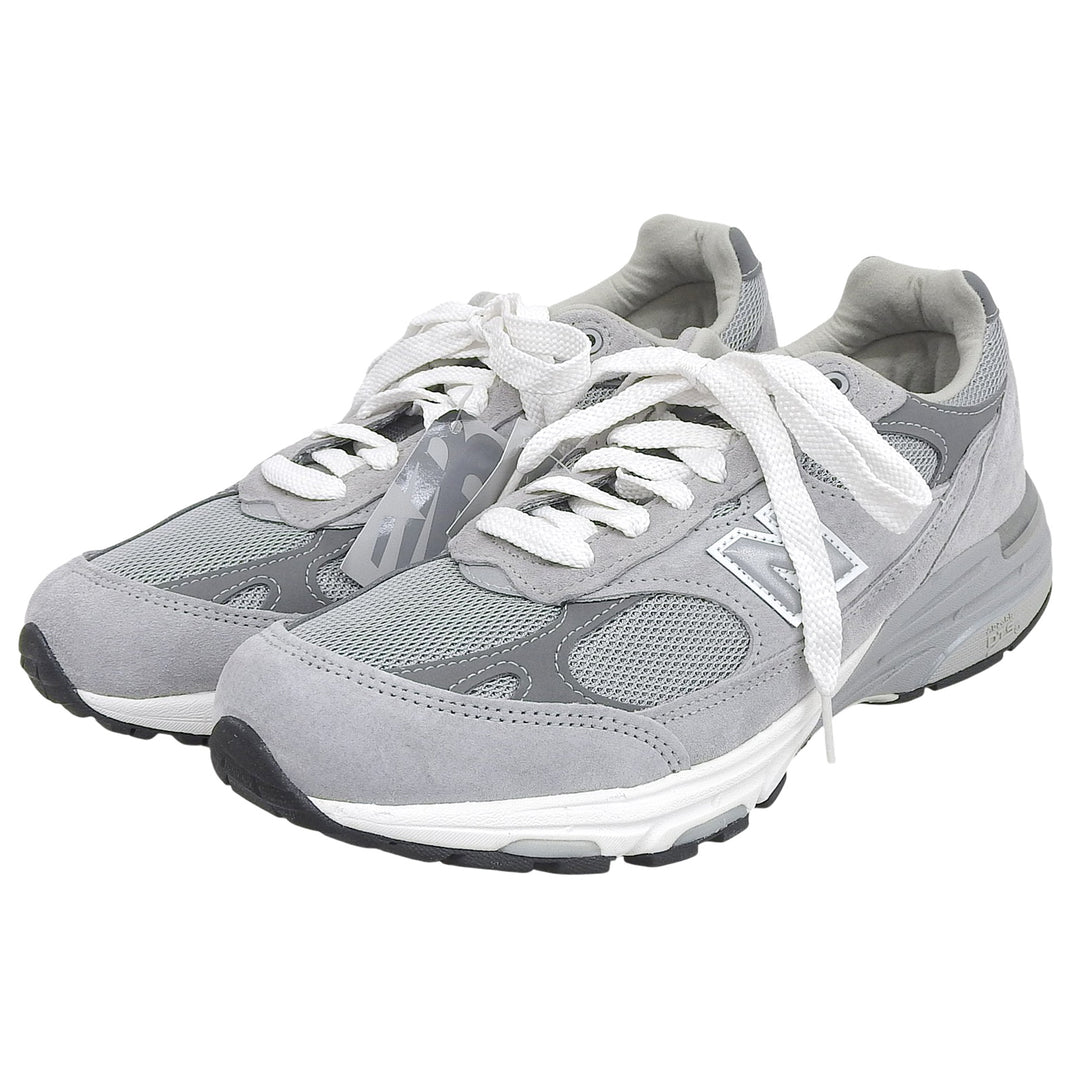 Pristine NEW BALANCE sneakers with logo patch gray Synthetic fiber mens 28.5