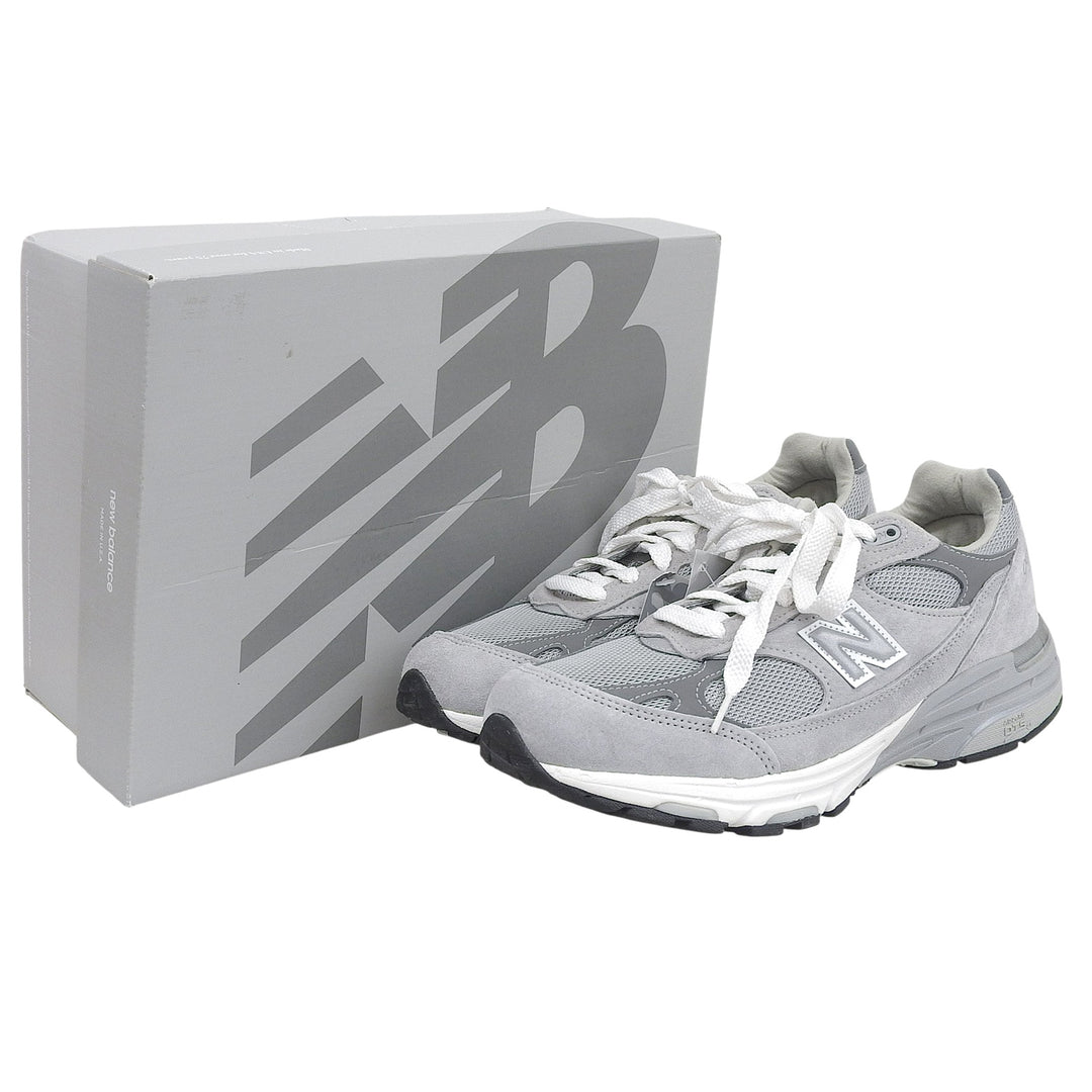 Pristine NEW BALANCE sneakers with logo patch gray Synthetic fiber mens 28.5