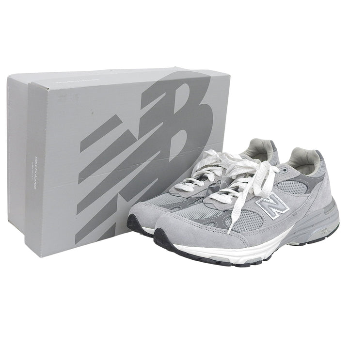 Pristine NEW BALANCE sneakers with logo patch gray Synthetic fiber mens 28.5