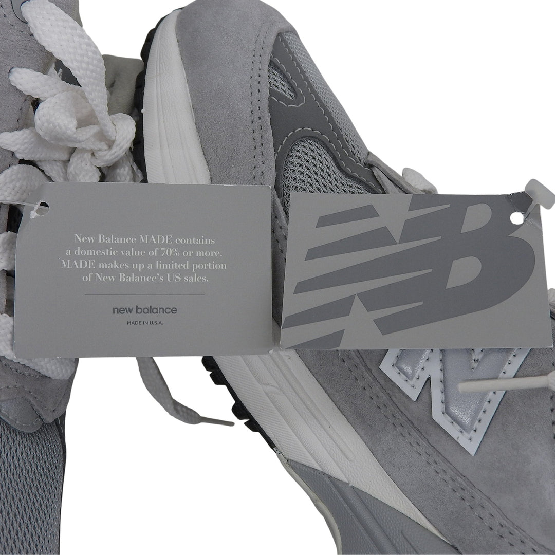 Pristine NEW BALANCE sneakers with logo patch gray Synthetic fiber mens 28.5