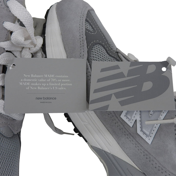 Pristine NEW BALANCE sneakers with logo patch gray Synthetic fiber mens 28.5
