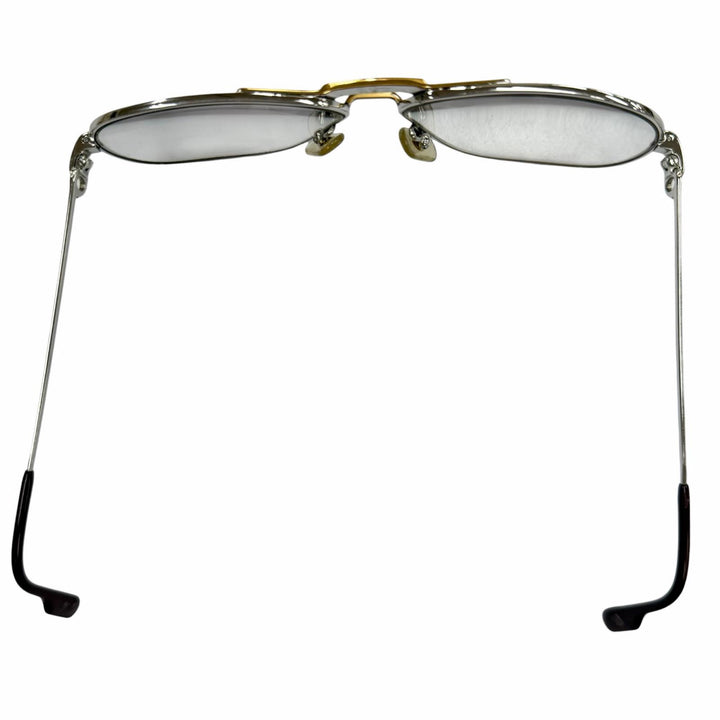 Very Good Cartier Glasses Trinity Two Bridges Silver mens