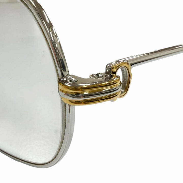 Very Good Cartier Glasses Trinity Two Bridges Silver mens