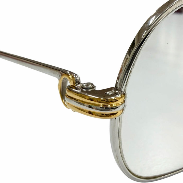 Very Good Cartier Glasses Trinity Two Bridges Silver mens