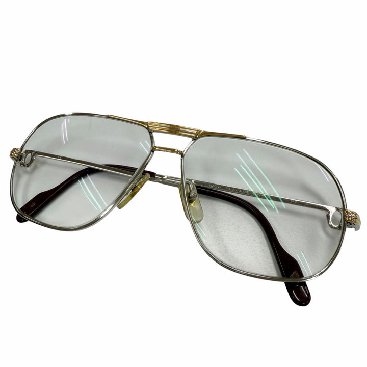 Very Good Cartier Glasses Trinity Two Bridges Silver mens