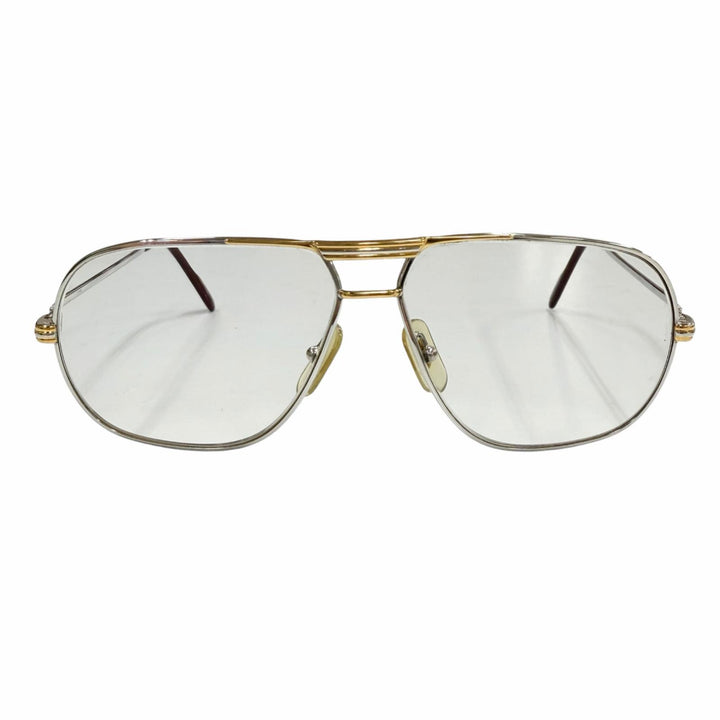 Very Good Cartier Glasses Trinity Two Bridges Silver mens