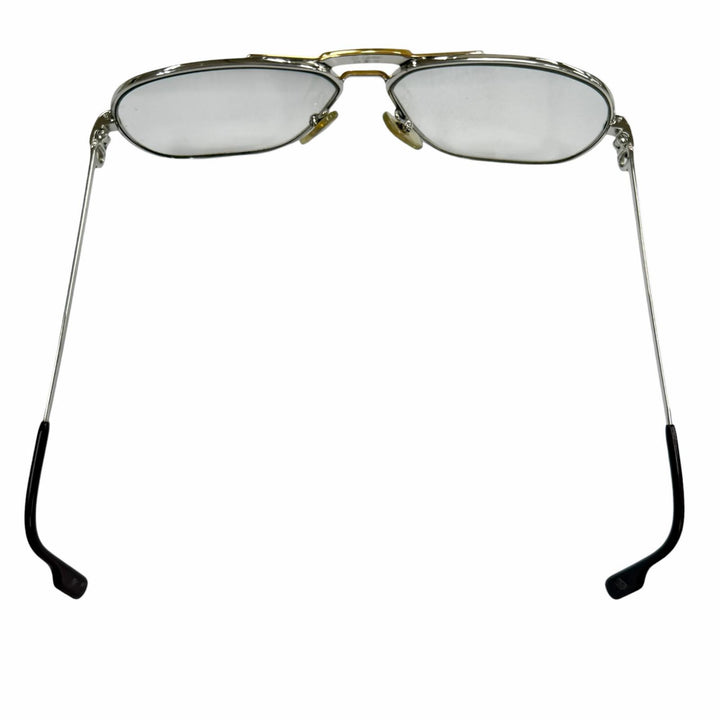 Very Good Cartier Glasses Trinity Two Bridges Silver mens