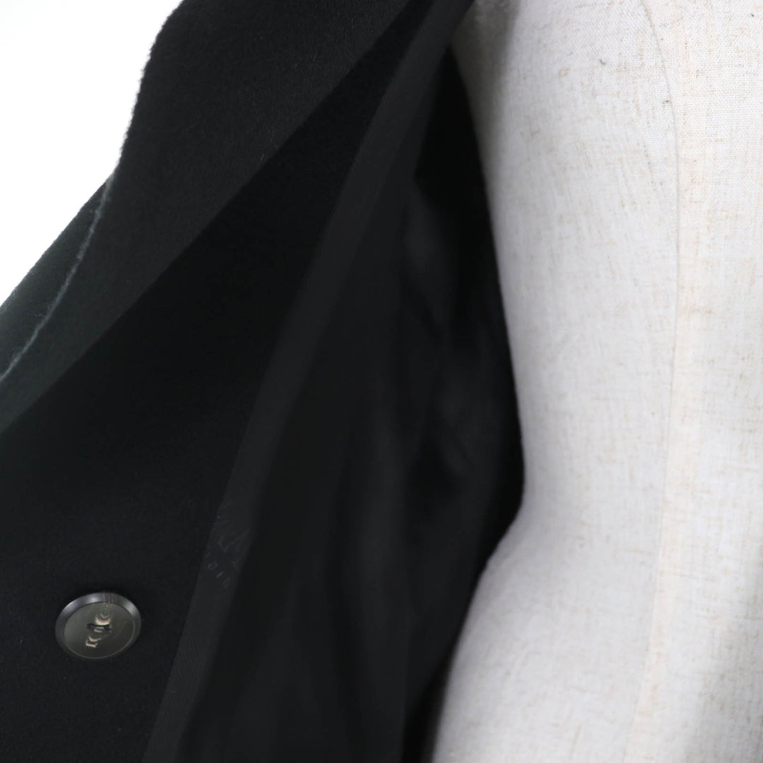 素晴らしいMaxMara STUDIOコートロングベルト付きブラックカシミアレディース38