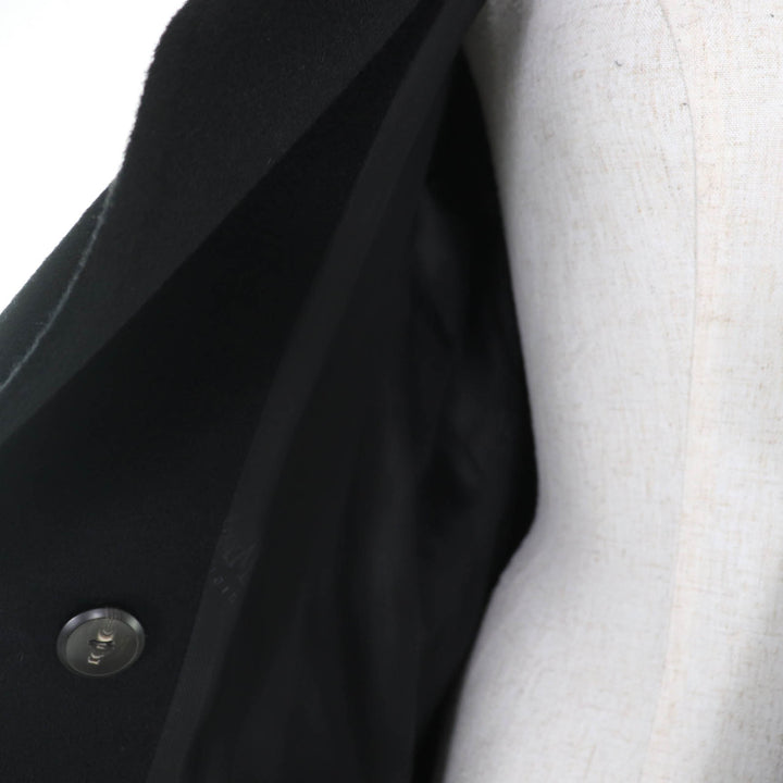 素晴らしいMaxMara STUDIOコートロングベルト付きブラックカシミアレディース38