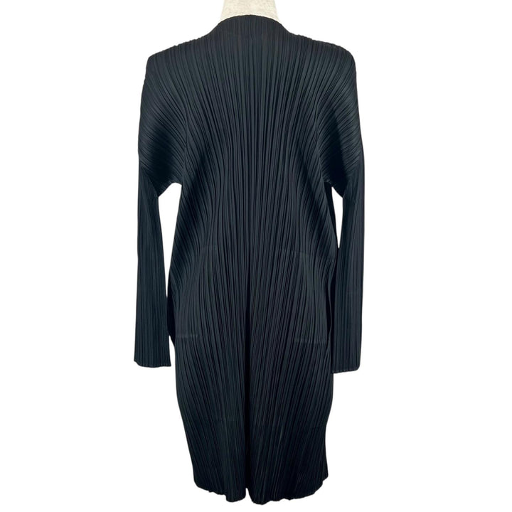 Great PLEATS PLEASE cardigan long black polyester Women 2 PP55-JA103