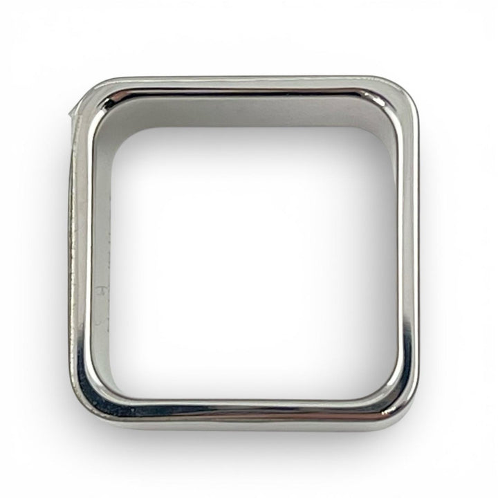 Pristine HERMES Scarf ring BOLDUC Square Silver mens