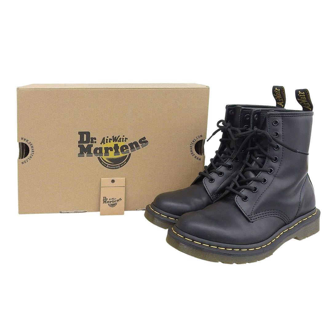 Excellent Dr.Martens short boots 1460 8 Hole Boots Lace up black leather Women