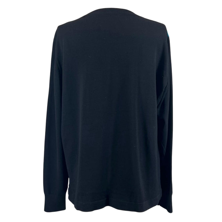 Excellent LEONARD FASHION knit full pattern pullover multicolor wool Women L