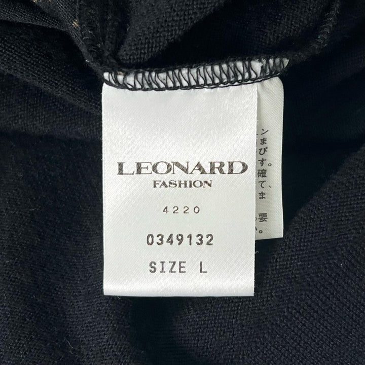 Excellent LEONARD FASHION knit full pattern pullover multicolor wool Women L