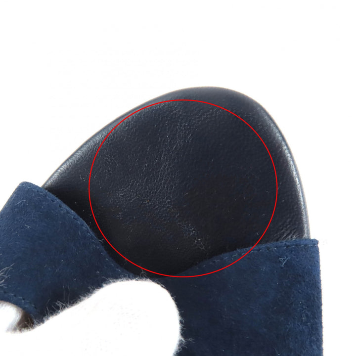 Great HERMES Sandals Navy leather Women 36