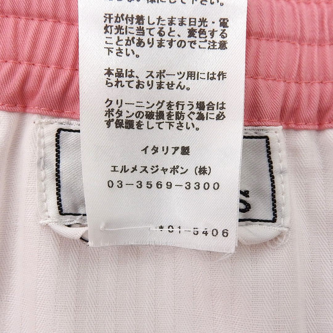 Excellent HERMES Shorts pink cotton mens 44