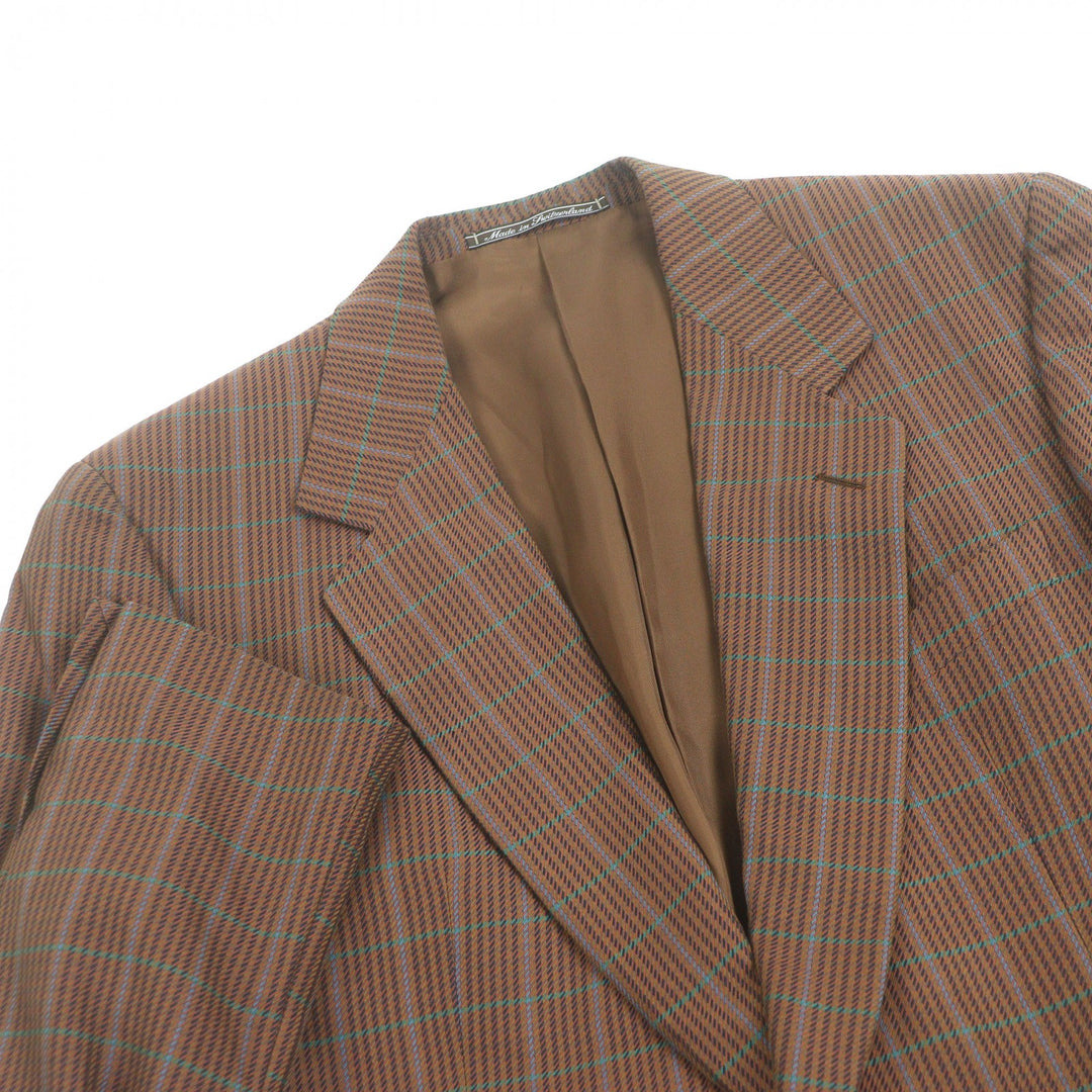 Excellent GUCCI tailored jacket Tom Ford Early Check Pattern Single