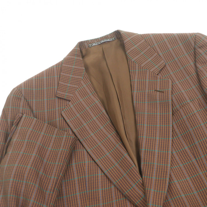 Excellent GUCCI tailored jacket Tom Ford Early Check Pattern Single