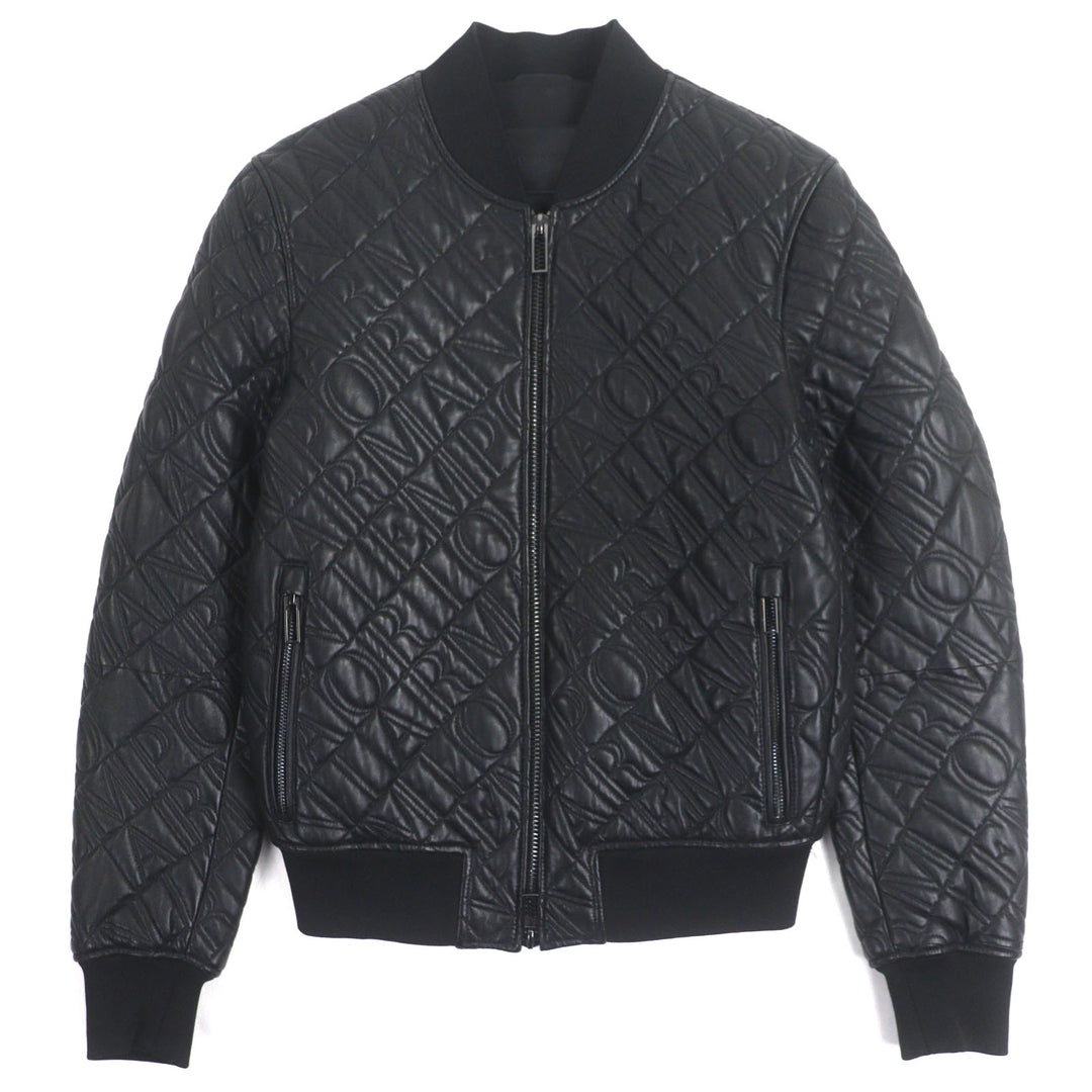Excellent EMPORIO ARMANI Blouson black Lamb leather mens 44