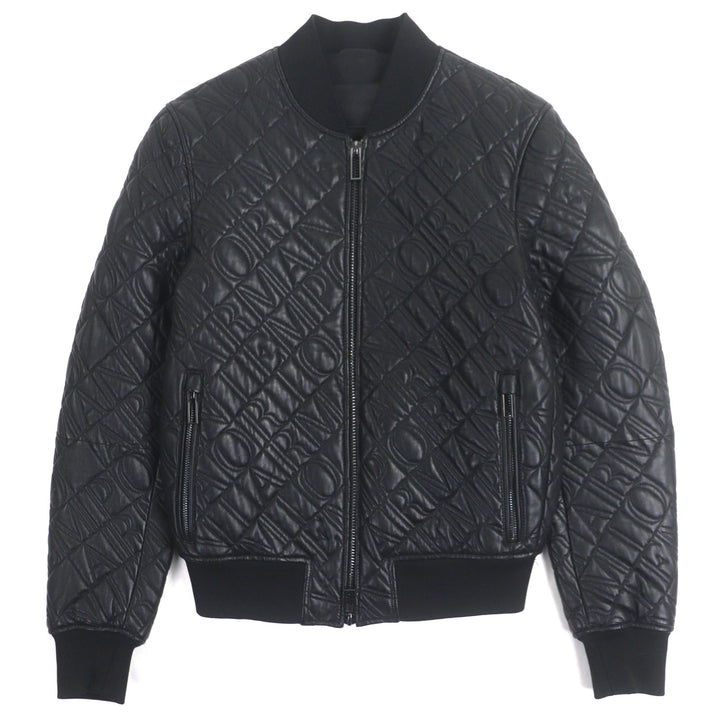 Excellent EMPORIO ARMANI Blouson black Lamb leather mens 44
