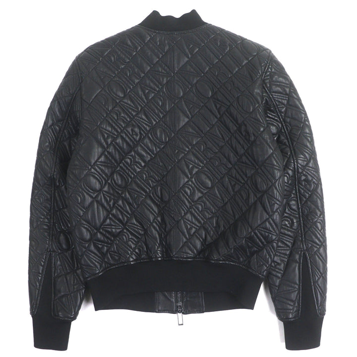 Excellent EMPORIO ARMANI Blouson black Lamb leather mens 44