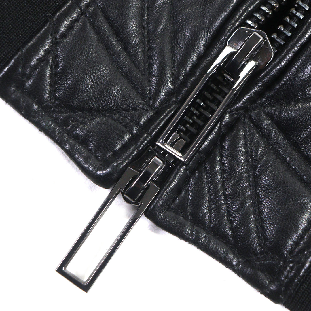 Excellent EMPORIO ARMANI Blouson black Lamb leather mens 44