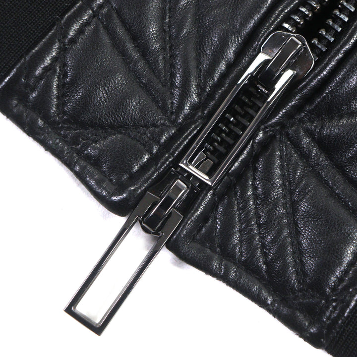 Excellent EMPORIO ARMANI Blouson black Lamb leather mens 44
