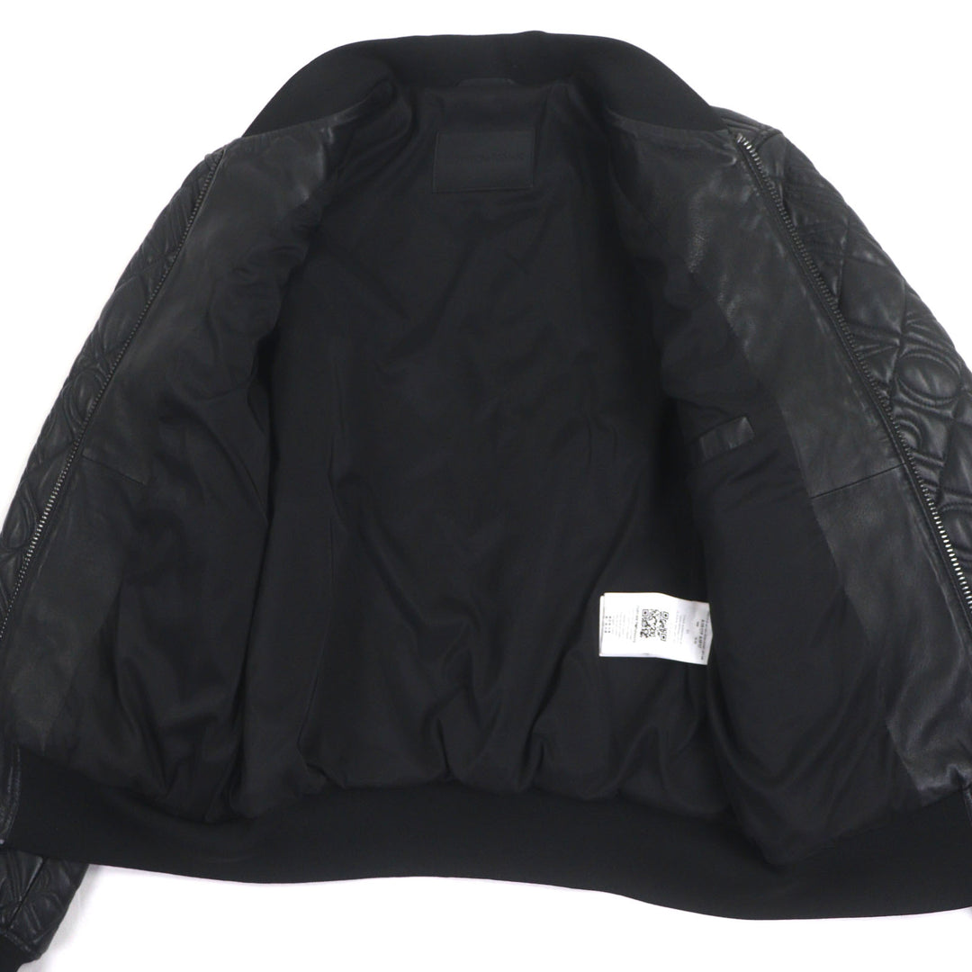 Excellent EMPORIO ARMANI Blouson black Lamb leather mens 44