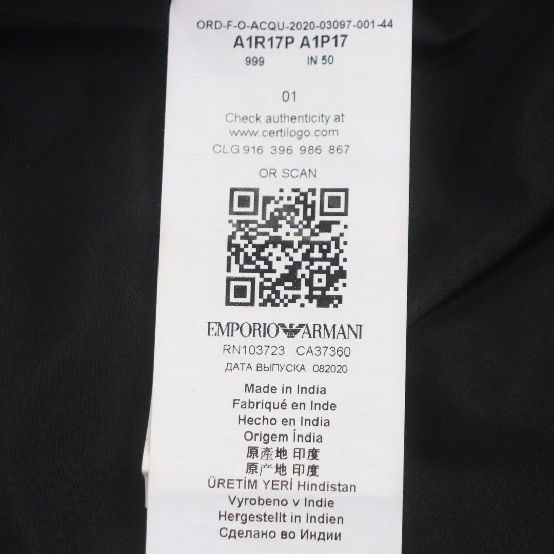 Excellent EMPORIO ARMANI Blouson black Lamb leather mens 44