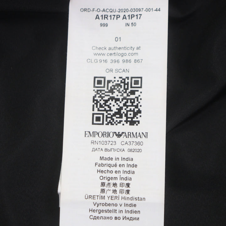 Excellent EMPORIO ARMANI Blouson black Lamb leather mens 44