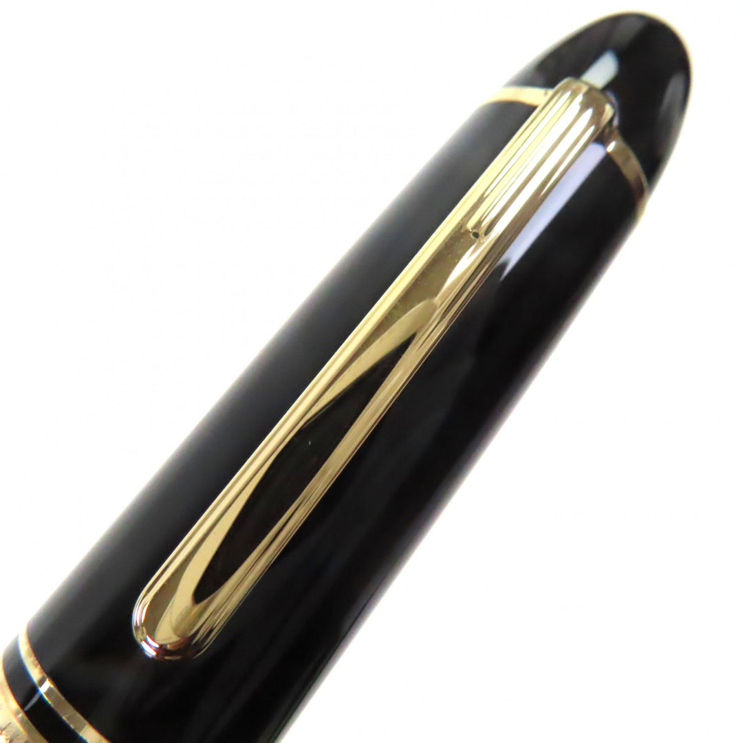 Great MONTBLANC fountain pen Meisterstück 149 white star Black gold 18K mens