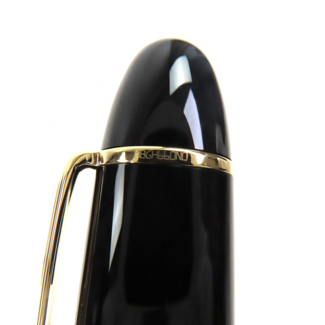 Great MONTBLANC fountain pen Meisterstück 149 white star Black gold 18K mens
