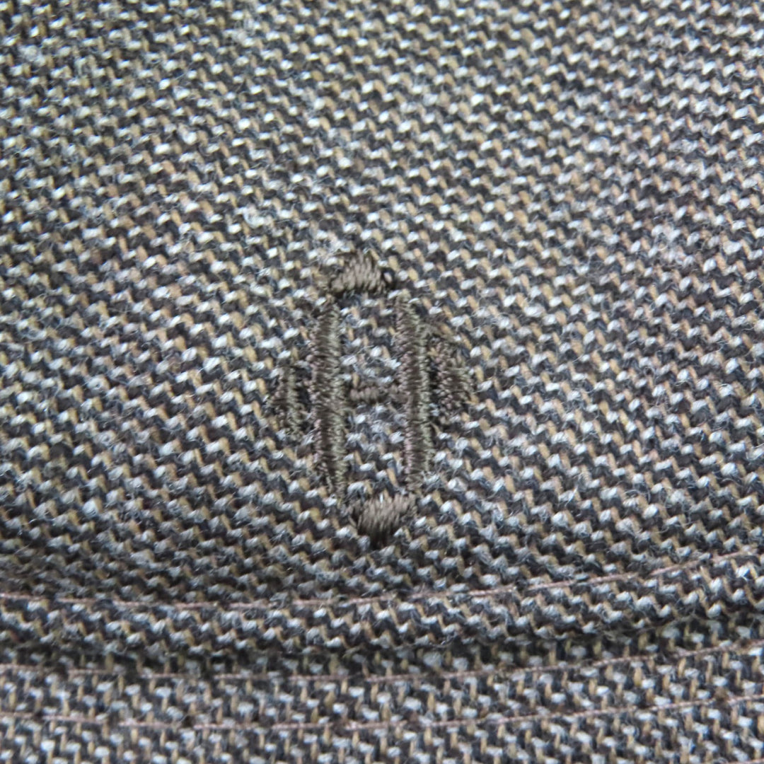 素晴らしいHERMES帽子刺繍Hバケットハットブラウンウールレディース57